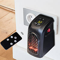 Тепловентилятор в розетку Handy heater 400 Вт Портативний електрообігрівач c пультом і таймером