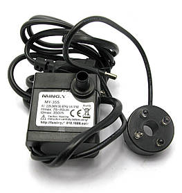 Насос для декоративного фонтану з підсвіткою,5 вт, 350 л/год, h max 75-80 cm