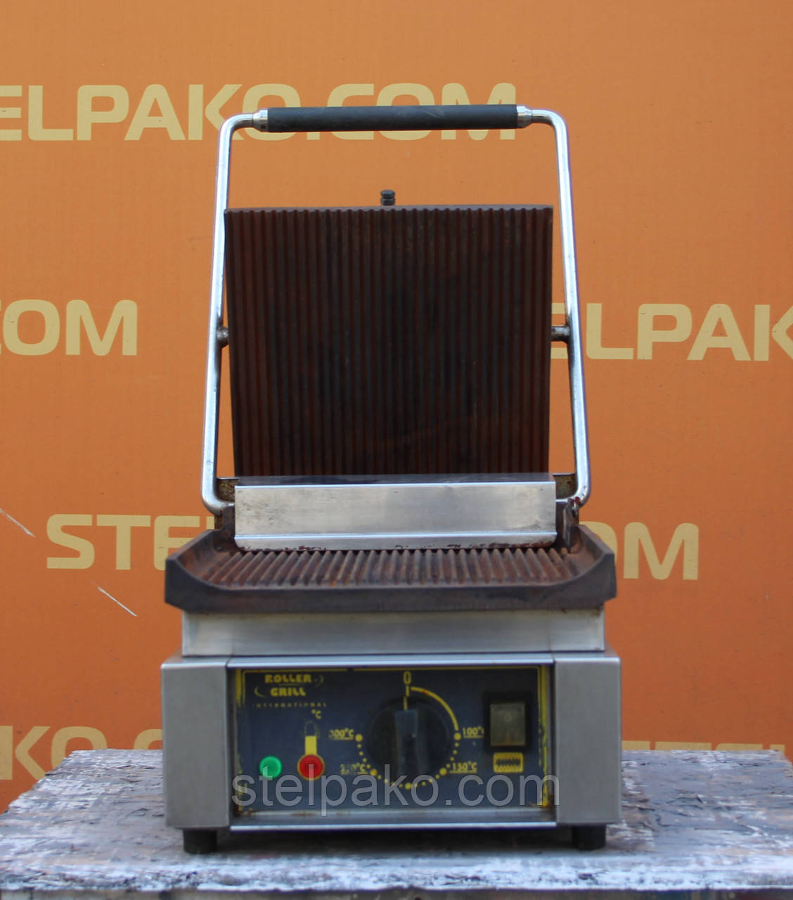 Гриль контактний «Roller Grill Panini SAVOYE», (Франція), рифлена поверхня, Б/у