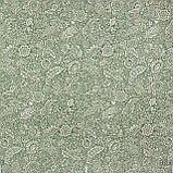 Скатертина овальна бавовна тефлонова водовідштовхувальне гідрофобне просочення листя (листва) зелене, фото 3