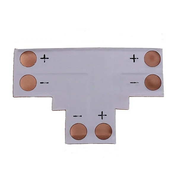 Плата PCB T-подібна для світлодіодної стрічки SMD 5050  ⁇  5630  ⁇  5730  ⁇  5054 2pin 10 mm