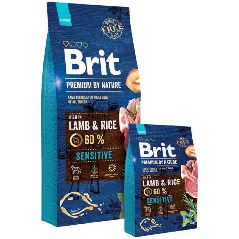 Brit Premium (Брит Преміум) by Nature Sensitive Lamb&Rice - Сухий корм з ягням для собак з почуттів їжі-ием 8 кг