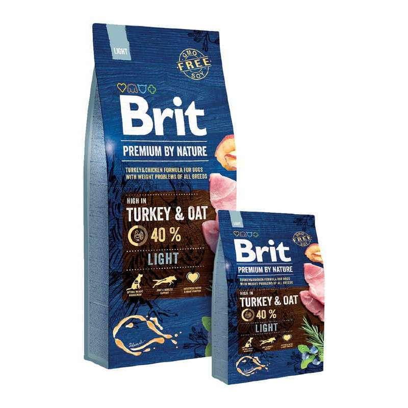 Brit Premium (Брит Преміум) by Nature Light Turkey&Oats - Сухий корм з індичкою для собак з надмірною вагою