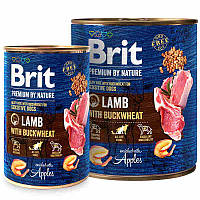 Brit Premium (Брит Преміум) by Nature Lamb with Buckwheat - Консервований корм з ягням і гречкою для собак (паштет)