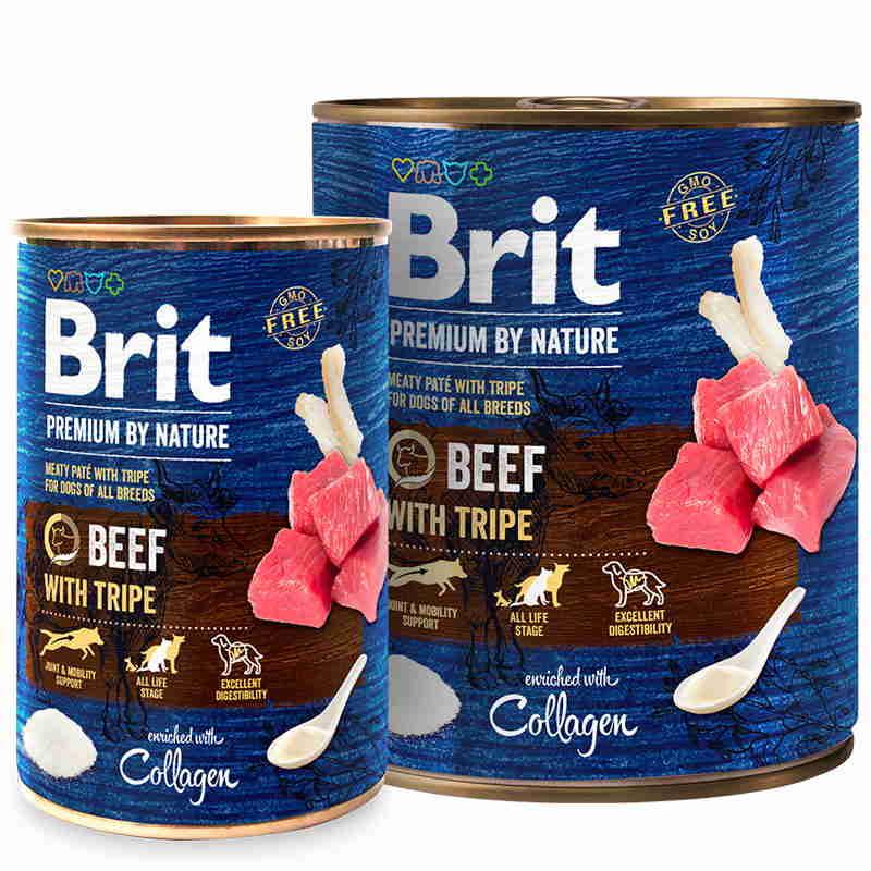 Brit Premium (Брит Преміум) by Nature Beef with Tripe - Консервований корм з яловичиною і тельбухами для собак (паштет)