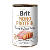 Brit (Брит) Mono Protein Turkey & Sweet Potato Консерви для собак з індичкою і солодким картоплею