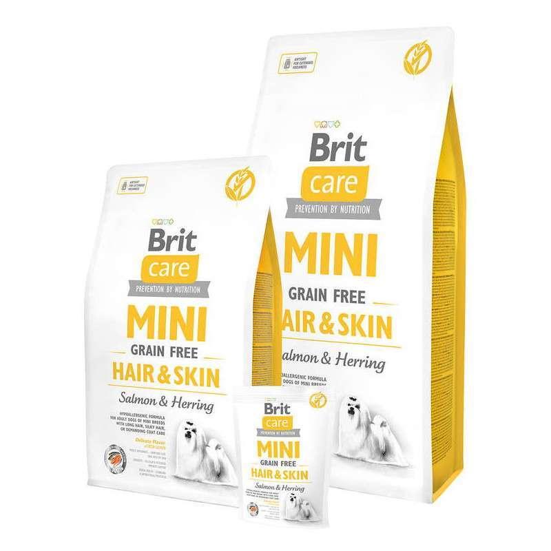 Brit Care (Брит Кеа) MINI Grain Free Hair & Skin - Сухий беззерновой корм для довгошерстих собак мініатюрних порід