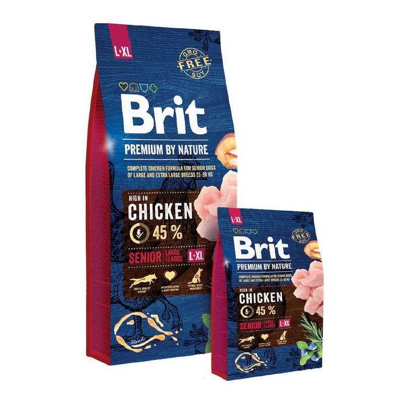 Brit Premium (Брит Преміум) by Nature SENIOR L+XL - Сухий корм з куркою для старіючих собак великих і гігантських порід