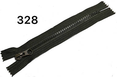 Блискавка Темний хакі 16см №5 тракторна кишенькова