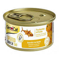 GimCat (ДжимКэт) SUPERFOOD ShinyCat Duo - Консервований корм - паштет з тунцем і гарбузом для котів
