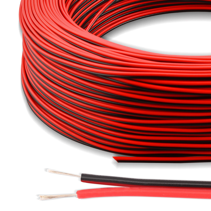 Кабель плоский 22AWG 2х0,3 мм2 для світлодіодної стрічки SMD5050, SMD3528