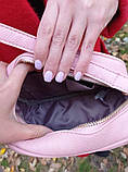 Сумка жіноча рожева маленька кожзам 011ВА, фото 5