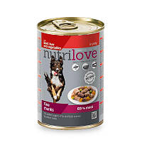 Nutrilove (Нутрилав) Beef, liver and vegetabley in jelly - Консервы для собак с говядиной, печенью и овощами в желе