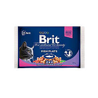 Brit Premium (Брит Преміум) Cat Fiah Plate - Набір паучей "Рибна тарілка" для кішок