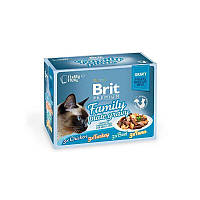 Brit Premium Brit Premium (Брит Преміум) Cat Family Plate Gravy - Набір паучей "Сімейна тарілка" в соусі для кішок