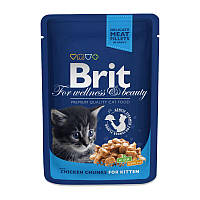 Brit Premium (Брит Преміум) Cat Pouches Chicken Chunks for Kitten - Пауч з куркою для кошенят