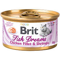 Brit (Брит) Fish Dreams Chicken Fillet & Shrimps - Консерви з курячим філе і креветками для кішок