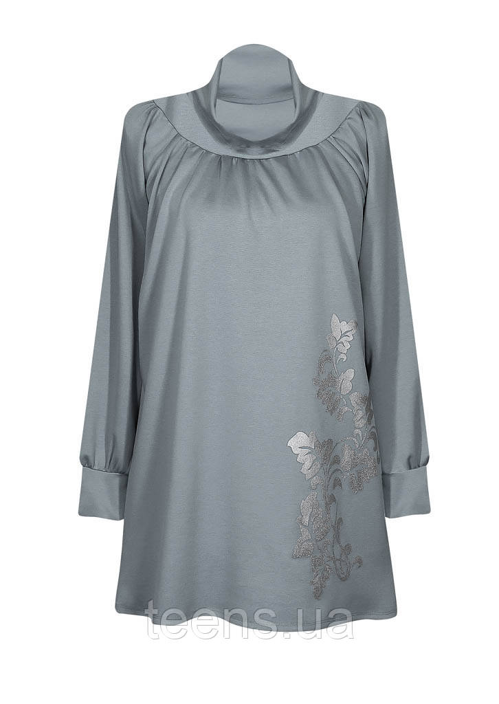 Довга жіноча кофта реглан Лоза великих розмірів для повних, фото 1