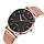 Жіночі наручні годинники Geneva Classic steel watch рожеве золото з чорним циферблатом (уцінка), фото 2