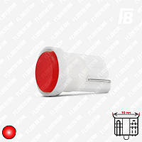 Лампа LED цоколь T10 (W3W/W5W, бесцокольная), с линзой, 12 В, DIP 10 мм*01 (красный)