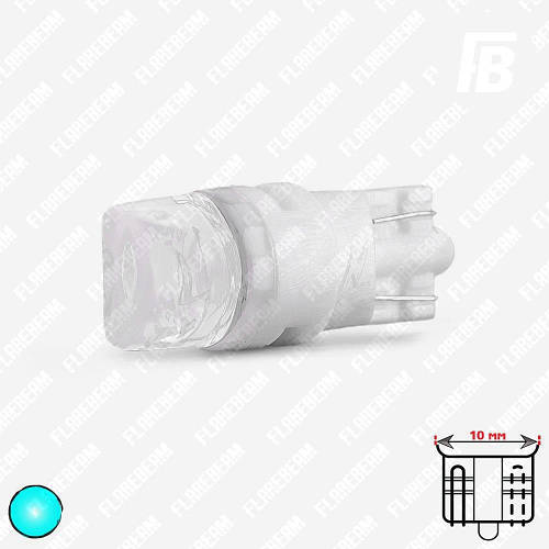 Лампа LED цоколь T10 (W3W/W5W, бесцокольная), с линзой, 12 В, SMD 2835* ...