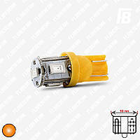 Лампа LED цоколь T10 (W3W/W5W, бесцокольная), 12 В, SMD 5630*05 (оранжевый)
