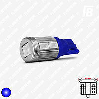 Лампа LED цоколь T10 (W3W/W5W, бесцокольная), 12 В, SMD 5630*10 (синий)