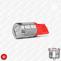 Лампа LED цоколь T10 (W3W/W5W, бесцокольная), 12 В, SMD 5630*10 (красный)