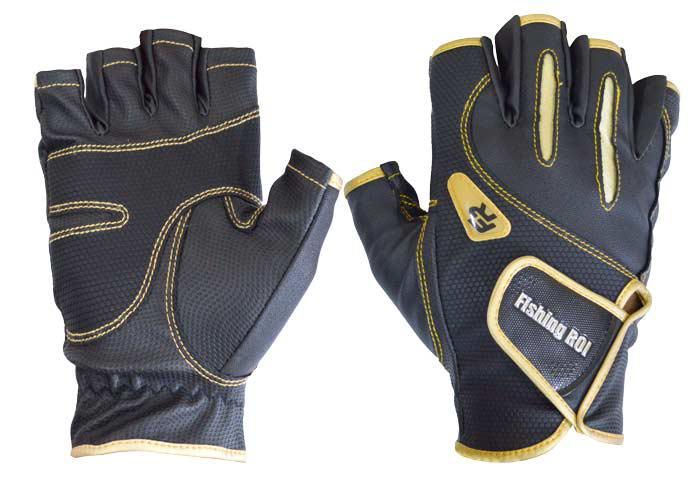 Рукавичка спінінгіста Fishing ROI WK-04 black-gold (б/пальц.) XL