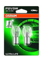 Лампа P21/5w Bay15d 2 контактна (к-кт 2 штуки) OSRAM 7528-02B