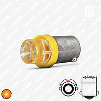 Лампа LED цоколь BA9s (T4W, маленькая), с линзой, 12 В, DIP 10 мм*01 (оранжевый)