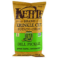 ОРИГИНАЛ!Kettle Foods,Картофельные чипсы из обжаренного картофеля с укропом 142 грамм производства США