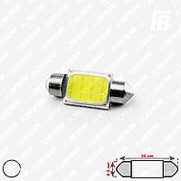 Лампа LED цоколь Festoon 36 мм (C5W), 12 В, COB*01 (белый)