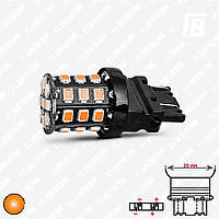 Лампа LED цоколь 3157 (T25, P27/7W), 12 В, SMD 2835*33 (оранжевый)