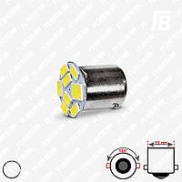 Лампа LED цоколь 1156 (P21W, BA15s, без смещения), 12 В, SMD 5630*09 (белый)