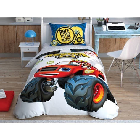 Постільна білизна TAC Disney Blaze Road Resche полуторний, фото 1