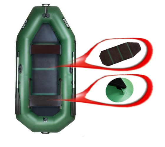 Ладья ЛТ-290ЕВ човен надувний Ladya 290 з пересувним сидінням і книжкою, фото 1