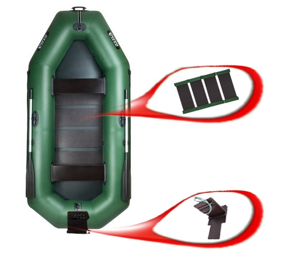 Ладья ЛТ-310СТ човен надувний Ladya 310 з килимом і навісним транцем, фото 1