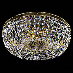 Стельова чеська кришталева люстра для залу, спальні на 6 лампочок JASNA - 500