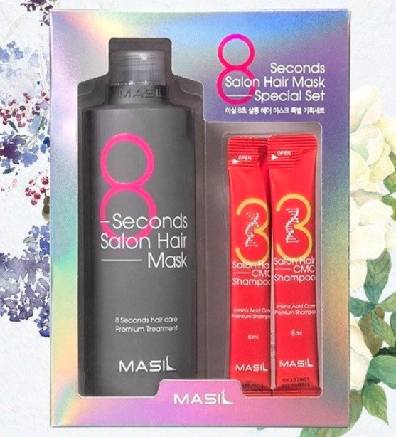 Набір для волосся з пробників шампуні і маски для волосся Masil 8 Seconds Salon Hair Mask 350ml Set Special