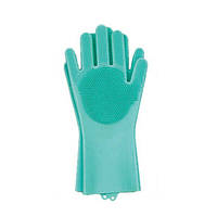 Перчатка для мойки посуды Gloves for washing dishes (Green) | Силиконовые перчатки для мытья и чистк