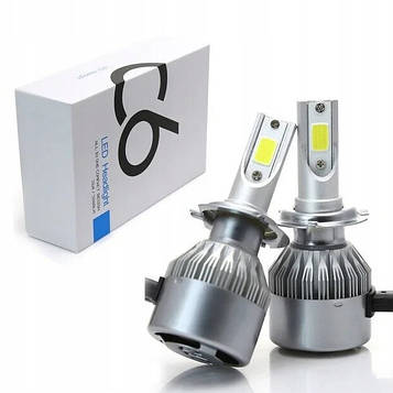 Лампа автомобільна LED C6 H7 (Silver) | Діодна лампа для автомобіля