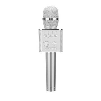 Мікрофон для караоке Q9 (Silver) | Караоке-мікрофон з блютузом