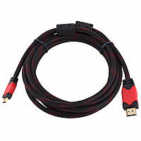 Кабель HDMI-HDMI 5м (Black Red)