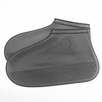 Бахилы силиконовые от воды и грязи на обувь (L, Gray) | Многоразовые бахилы-чехлы для обуви