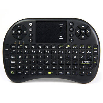 Безпровідна міні клавіатура пульт для ТВ "Mini Keyboard UKB 500" (Black, англійська версія) | Аэромышь для ТБ