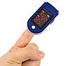 Пульсоксиметр, прилад для вимірювання кисню в крові, датчик пульсу на палець UKC JK-302 5309, білий з синім, фото 4