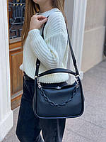 Жіноча стильна шкіряна сумка з ланцюжком на і через плече Polina & Eiterou, фото 5