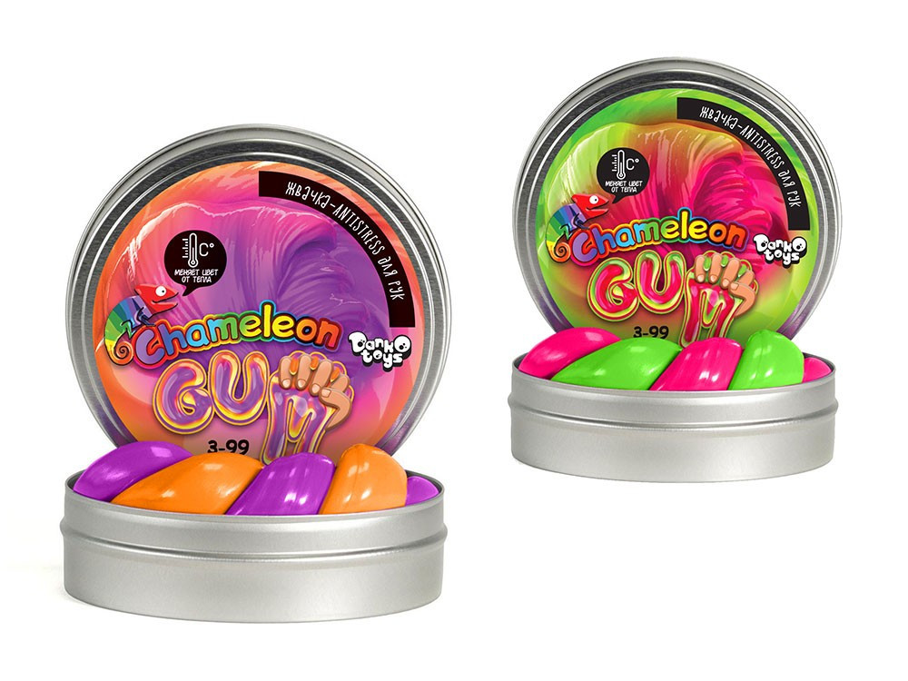 Жуйка для рук «Chameleon Gum» ChGum-01 змінює колір 70*70*25 мм, фото 1