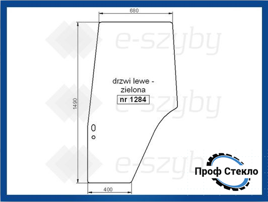 Скло FORD 8160 8260 8360 8560 ліві двері 2 відврості